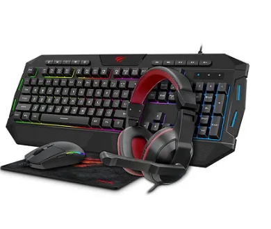 Havit KB501CM Gaming Wired Keyboard, Mouse, Headphone, Mousepad Combo (4 in 1)